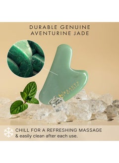 Beauty by Earth Jade Gua Sha - Smoothes Fine Lines & Wrinkles, Face Sculpting Tool for Face Massage, Jaw Massager, Facial Massage Tools, Small Gifts for for Women and Teenage Girls  - Image 4