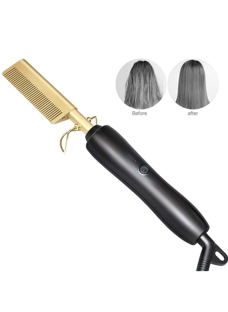 Hair Straightener Flat Irons Straightening Brush Hot Heating Comb Hair Straight Styler Corrugation Curling Iron Hair Curler CombHair Straightener Flat Irons Straightening Brush Hot Heating Comb Hair S - Image 5