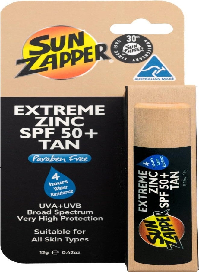 Sun Zapper Zinc Stick SPF 50 + Zinc Oxide Mineral Sunblock Stick for Face (Medium Skin Tone) - Image 1