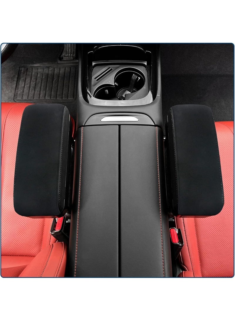 DUNISO Car Armrest Extender Support Elbow,Adjustable Height Comfort Arm Rest Pads Extender,Car Armrest Organizer and Holder,Soft, Comfortable, and Durable，for Universal Auto Car Center Console,Black - Image 5