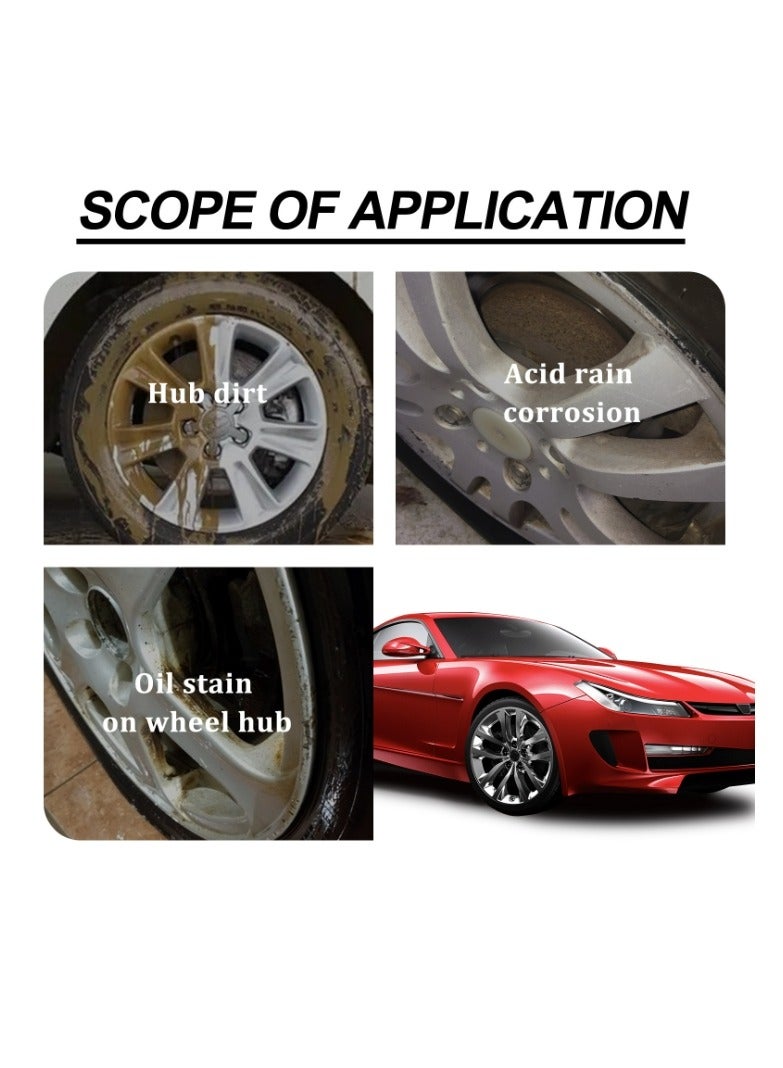رايهونغ قوية حافة الفرامل المغفل رذاذ السيارات عجلة نظافة 120 مللي غسيل السيارات عجلة بخاخ تنظيف لتنظيف العجلات والإطارات - Image 2