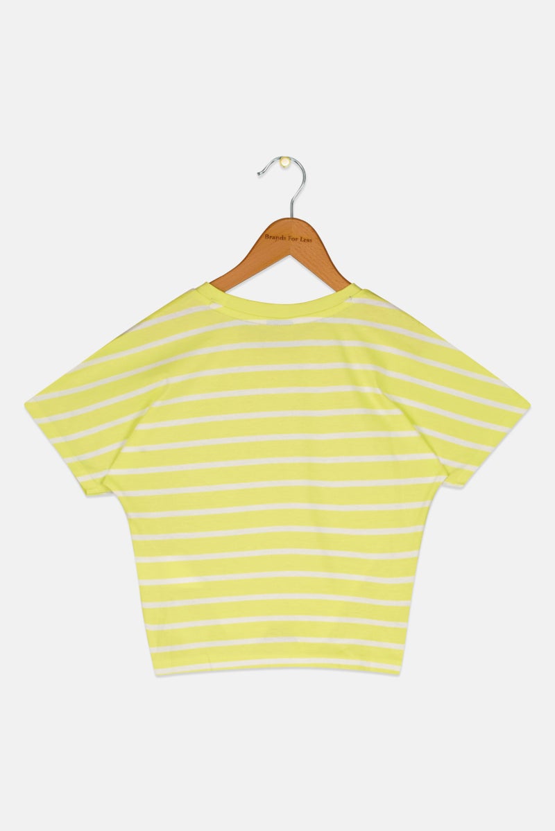 PUMA Kids Girl Regular Fit Short Sleeve Outdoor T-Shirt, Lime Green Combo - Image 2