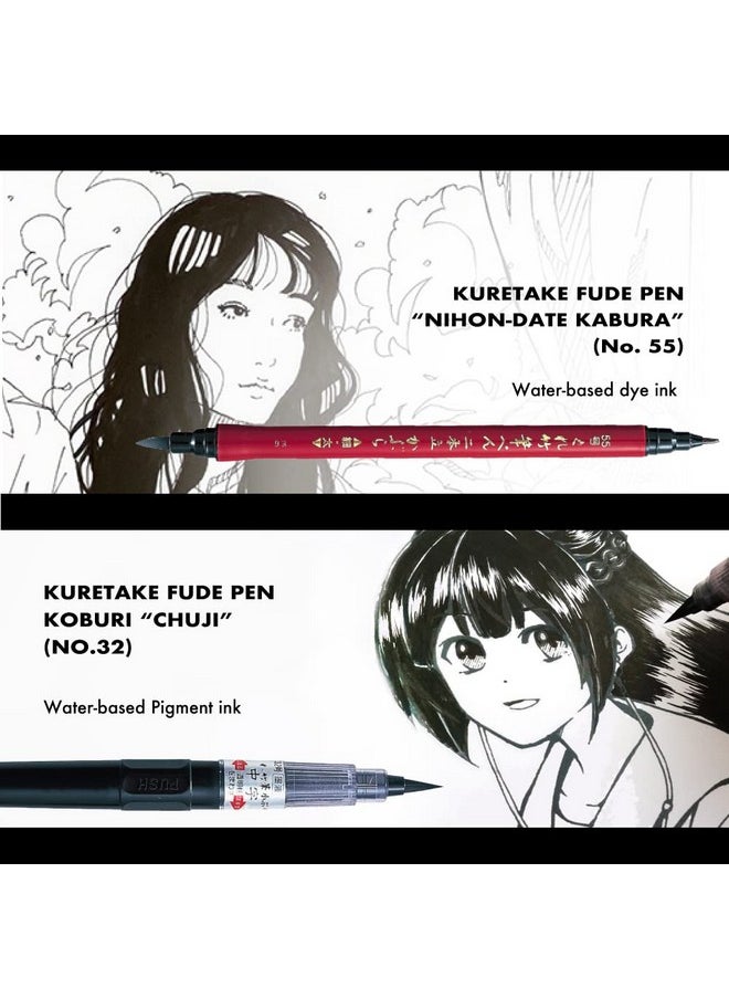 Kuretake - Zig Inktober Special Set Illustration Basic Set 3 For Manga Drawing Lettering And Calligraphy Professional Artist Quality Made In Japan - Image 1