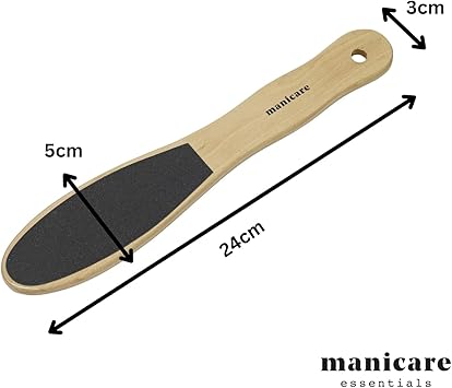 Manicare Smoothing Wooden Foot File Double Sided To Exfoliate And Remove Dry Dead Skin Eliminates Corns And Calluses Pedicure Tool For Super Soft Feet Natural Foot Scraper With Wood Handle - Image 3