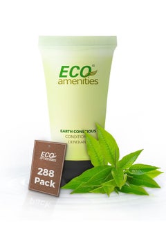 ECO Amenities ECO Amenities Travel Size 0.75oz Conditioner (BULK 288 Pack) - 22ml Hotel Conditioner Supplies for Guests - Green Tea Scent Eco Conditioner, Mini Conditioner with Twist Cap, Biodegradable Container  - Image 1