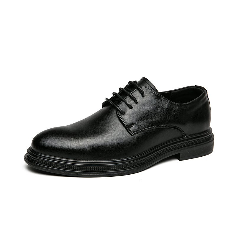 Men'S Low-Top Lace-Up British Business Dress Casual Fashion Color-Polished Pointed Leather Shoes Youth Wedding Leather Shoes For Men - Image 1