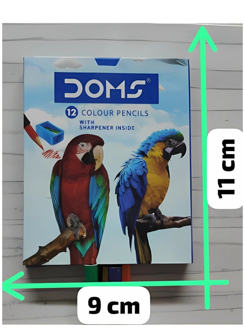 دومس مجموعة أقلام تلوين خشبية صغيرة – 12 لون من DOMS رقم 3443 - Image 3
