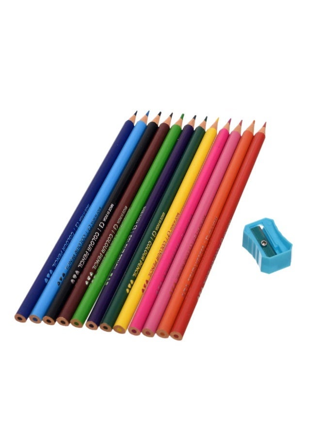 دومس مجموعة أقلام تلوين خشبية صغيرة – 12 لون من DOMS رقم 3443 - Image 1