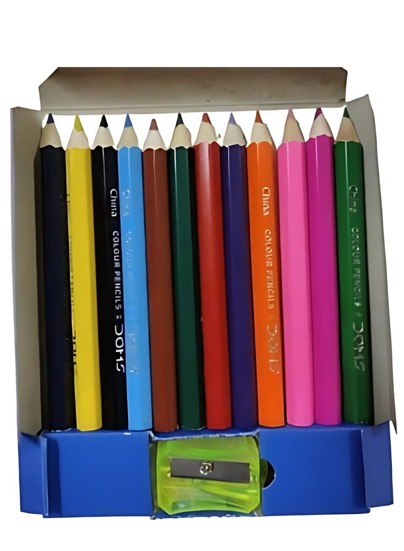 دومس مجموعة أقلام تلوين خشبية صغيرة – 12 لون من DOMS رقم 3443 - Image 4