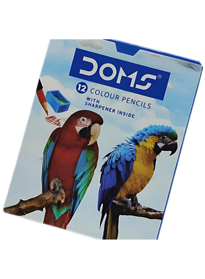 دومس مجموعة أقلام تلوين خشبية صغيرة – 12 لون من DOMS رقم 3443 - Image 2