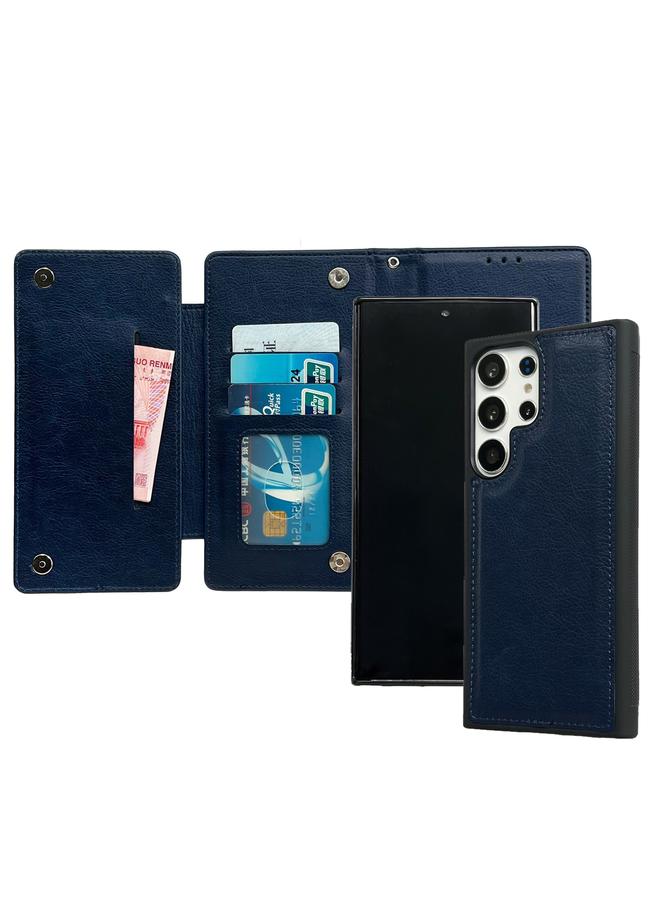 اس-توب جراب جلدي متعدد الوظائف لهاتف Samsung Galaxy S21 Ultra 5G مع محفظة لـ 7 بطاقات - Image 4