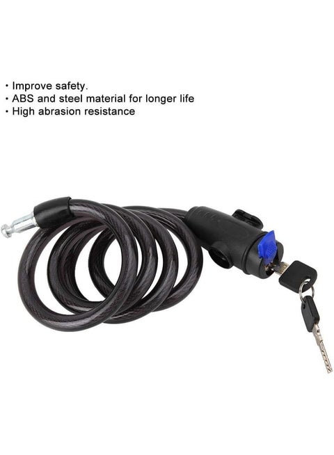 High-Security 90cm Bike Lock – With Mount & 2 Keys, Anti-Theft and Easy to Use