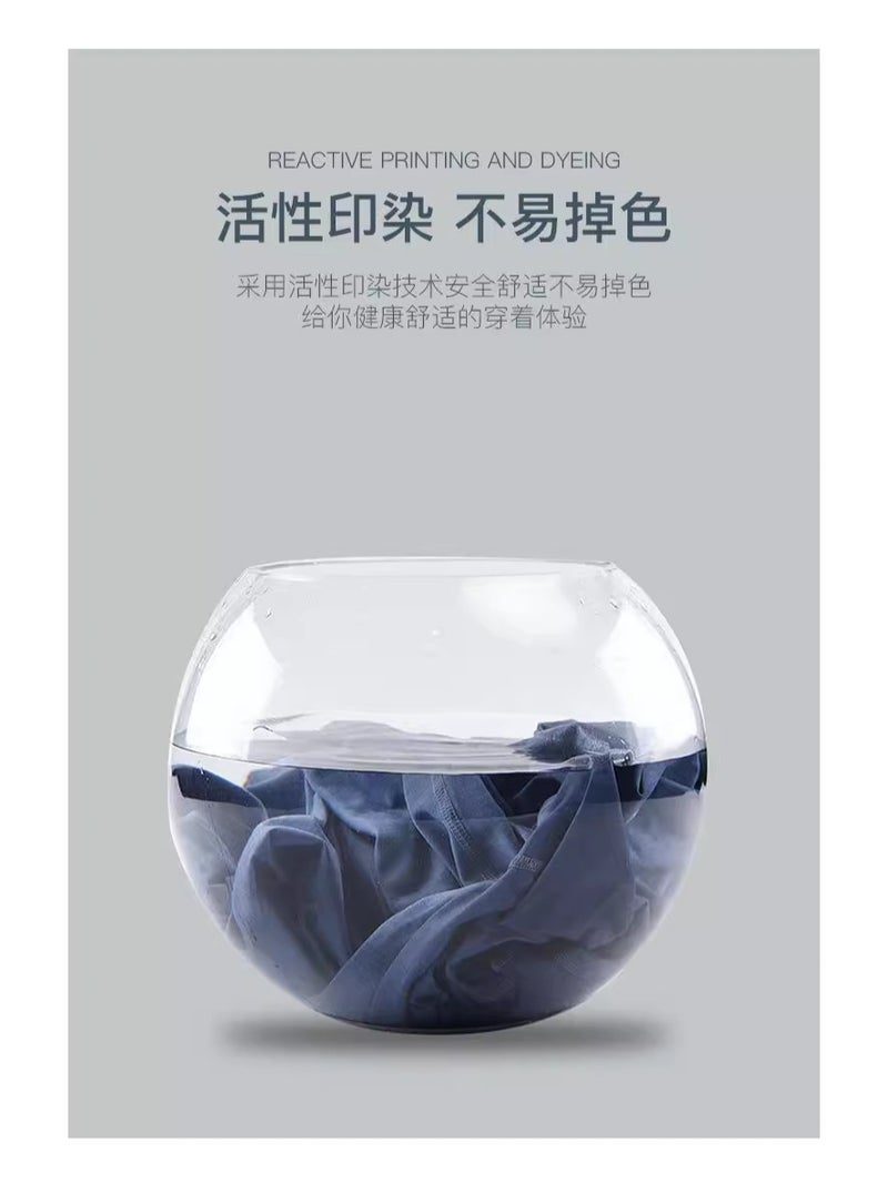 Simple Summer 230G Ice Cotton Short Sleeve T-Shirt Blank Embryo Solid Color Breathable Round Neck T-Shirt Loose Shoulder Jacket Men - Image 3