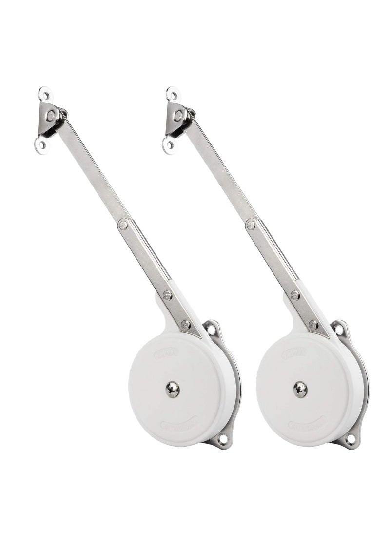 SYOSI - 70N-120N Soft Close Hydraulic Lid Hinge, Professional Safety Lid Stay Soft Close Damper Buffer Safety First Slow Lowering Hinge for Storage Treasure Chest Cabinet Door, Pack of 2 - Image 1