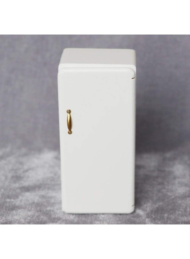klarako 1/ 12 Dollhouse Miniature Fridge Mini Refrigerator Model White Fridge Figurine Furniture Ornament for Kids Kitchen Pretend Play Toy Gift  - Image 3