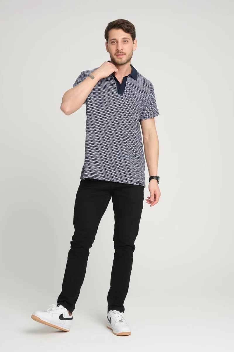 Alexander Gardi Waffle Patterned Polo Neck T-Shirt (E24-PLTS00)