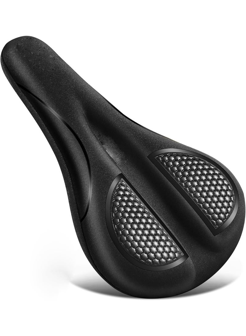 Soofam Gel Padded Bike Seat Cushion Cover, Extra Soft Shock Absorption for Peloton, Road & Mountain Bikes, Waterproof & Anti-Slip Design (Men/Women, 11.3"x7") - Image 1