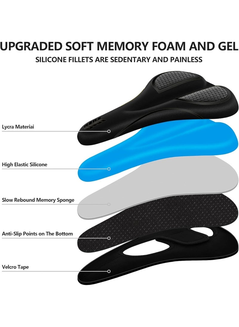 Soofam Gel Padded Bike Seat Cushion Cover, Extra Soft Shock Absorption for Peloton, Road & Mountain Bikes, Waterproof & Anti-Slip Design (Men/Women, 11.3"x7") - Image 3