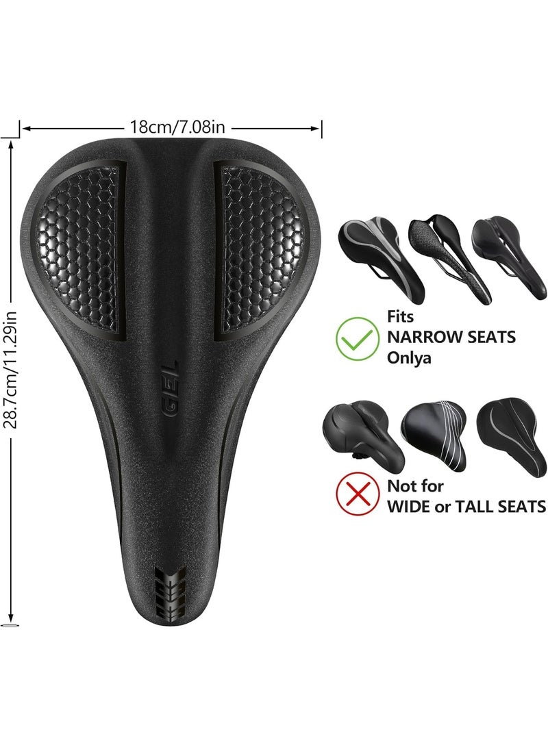 Soofam Gel Padded Bike Seat Cushion Cover, Extra Soft Shock Absorption for Peloton, Road & Mountain Bikes, Waterproof & Anti-Slip Design (Men/Women, 11.3"x7") - Image 5