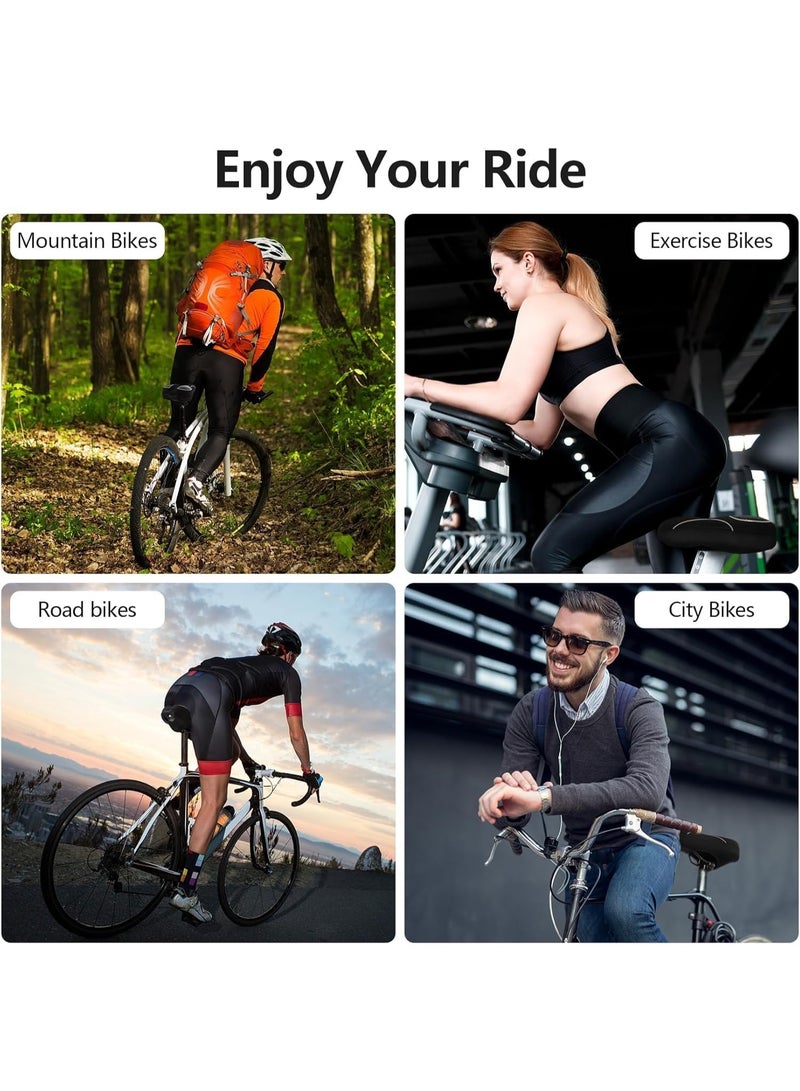 Soofam Gel Padded Bike Seat Cushion Cover, Extra Soft Shock Absorption for Peloton, Road & Mountain Bikes, Waterproof & Anti-Slip Design (Men/Women, 11.3"x7") - Image 2