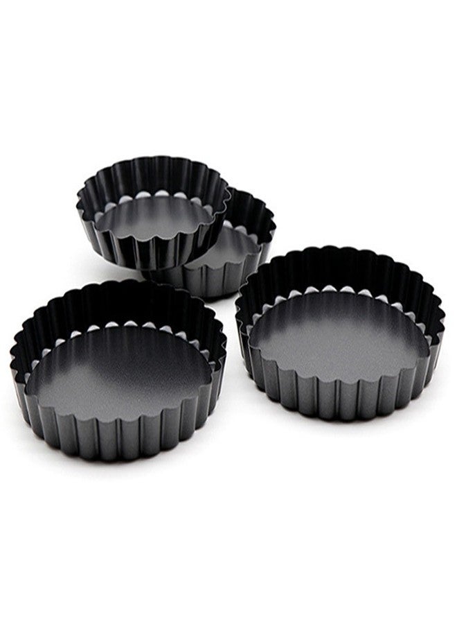 MGGi 4 Inch Egg Tart Molds with Removable Bottom, 12 Packs EggTart Mold, Non-Stick Pan Carbon Steel Egg Tart Molds, Muffin Cupcake Pudding Baking Cup Maker - for Pies, Chinese Tart, Cakes - Image 5