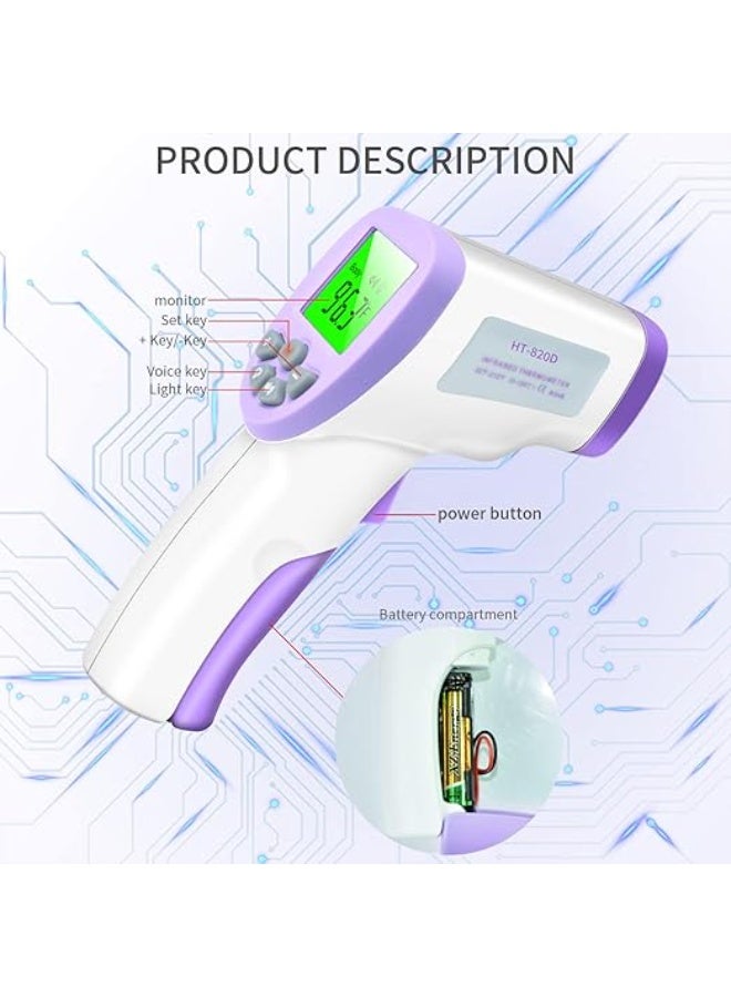 ترمومتر عالي الدقة بالأشعة تحت الحمراء – جهاز قياس حرارة الجبهة للأطفال والرضع بدون لمس، سريع ودقيق - Image 3