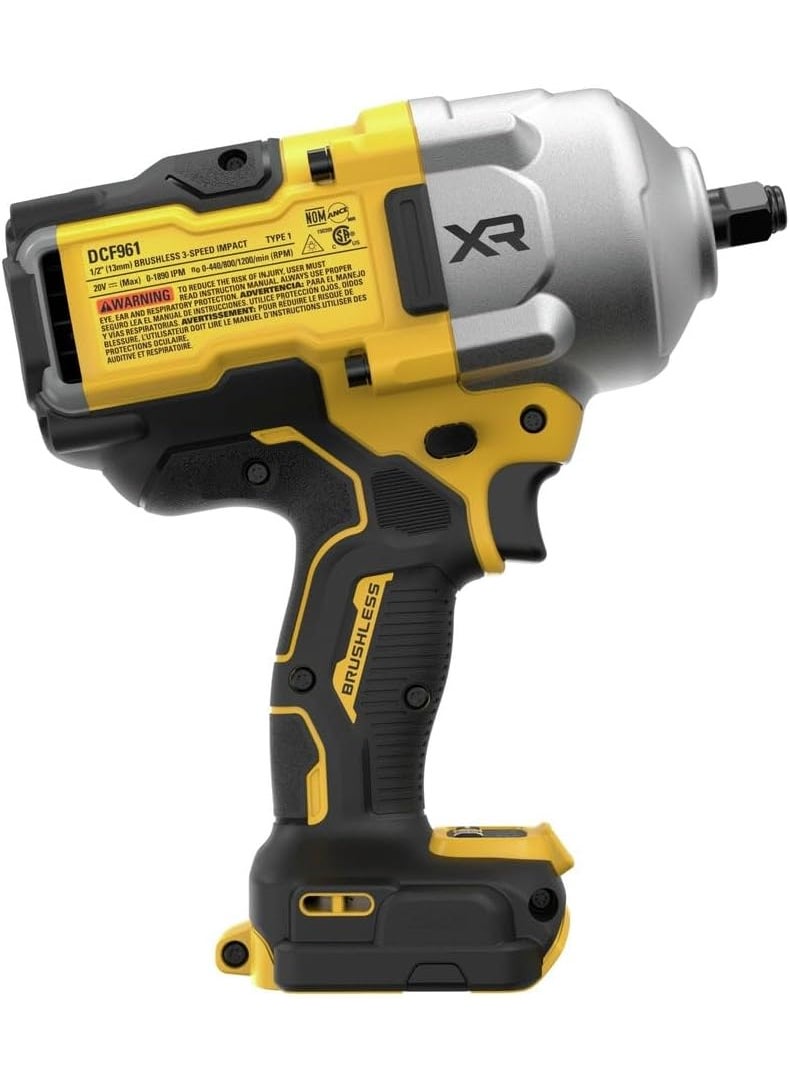 DEWALT DEWALT 20V MAX Cordless Impact Wrench 12 Hog Ring High Torque Brushless Bare Tool Only DCF961B  - Image 4