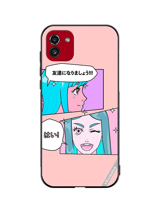 VR CREATIVE - Protective Case Cover For Samsung Galaxy A03 Cute Pastel Collage With Manga Comics Frames With Anime Characters Design Multicolour - Image 1