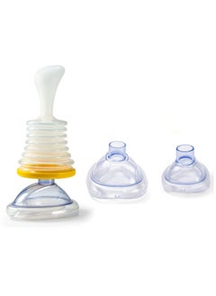 XiuWoo Portable Assist Suction Apparatus Kit Helps to Remove Objects Quickly and Effectively, Soft Home First Aid Kit, Easy to Use, Value Pack Includes Two Different Size Masks  - Image 1