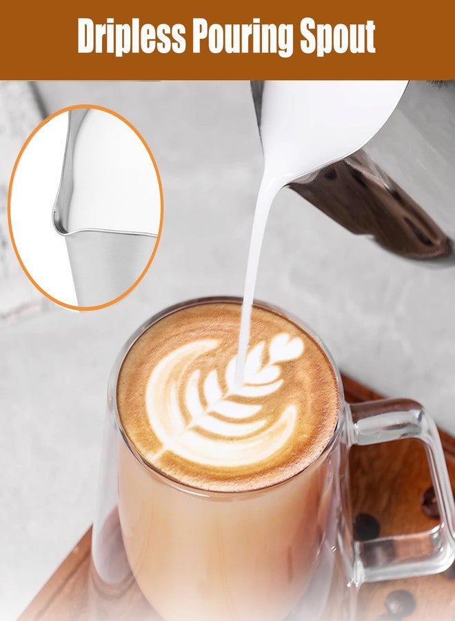 TooCust Stainless Steel Milk Frothing Pitcher - 20oz (600ml), Espresso Steaming Pitcher with Anti-scald Handle for Coffee, Cappuccino, Latte Art,Slilver - Image 4