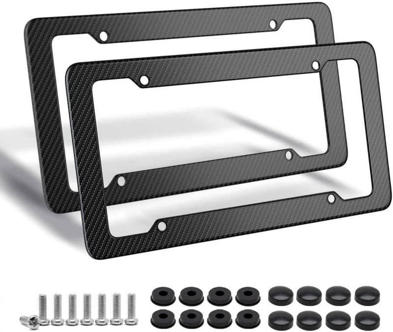 OKLPF Carbon Fiber License Plate Frame Transit & use compatible - Image 1