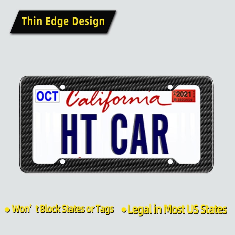 OKLPF Carbon Fiber License Plate Frame Transit & use compatible - Image 3