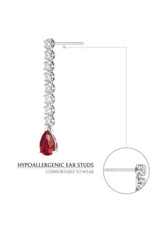 AWNL Wine-Red Zircon Dangle Earrings for Women Gift for Wife  - Image 3