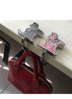KASTWAVE 2Pcs Purse Hanger for Tables Desk Cat Shape Foldable Metal Hook Hooks Hanging Bags Handbag Hangers Holder Table Green  - Image 5