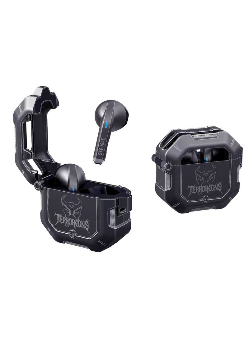 TRANSFORMERS Transformers TF-T12 TWS Wireless Headset Bluetooth 5.3 Scourge Black Game Sports  - Image 2