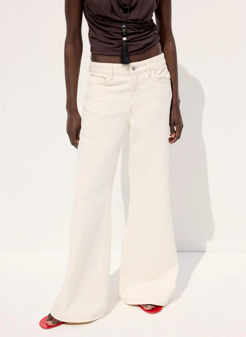مانجو Mid-rise flared jeans