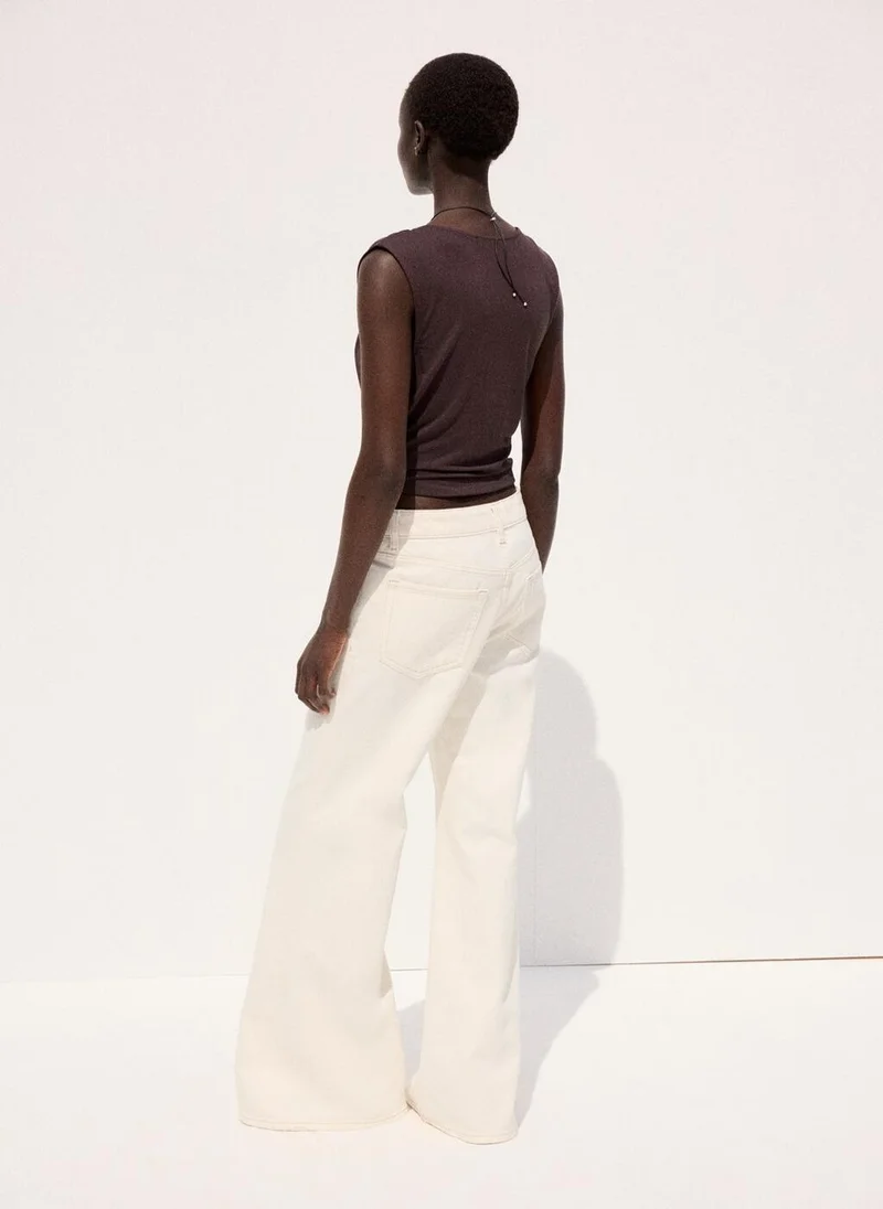 مانجو Mid-rise flared jeans