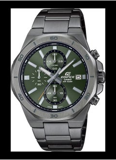 CASIO Men's Chronograph Green Dial Stainless Steel Wrist Watch EFV-640DC-3A - 44.3 Mm  - Image 3