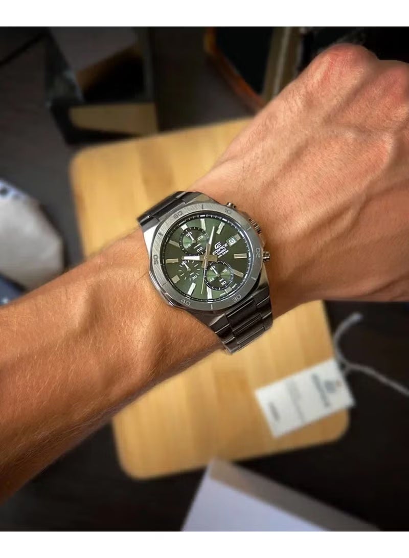 Casio Edifice Men's Watch - EFV-640DC-3AVUDF Green Dial - 44.3 Mm - Image 3