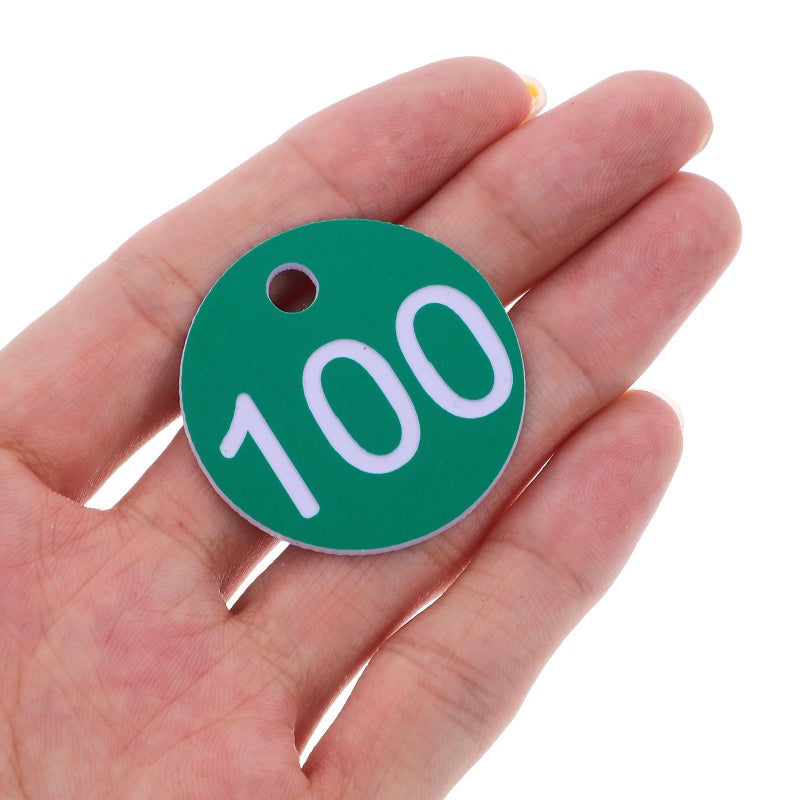 Plastic Number Tags 1 100 With Holes For Locker Storage Key Identification Labels - Image 4