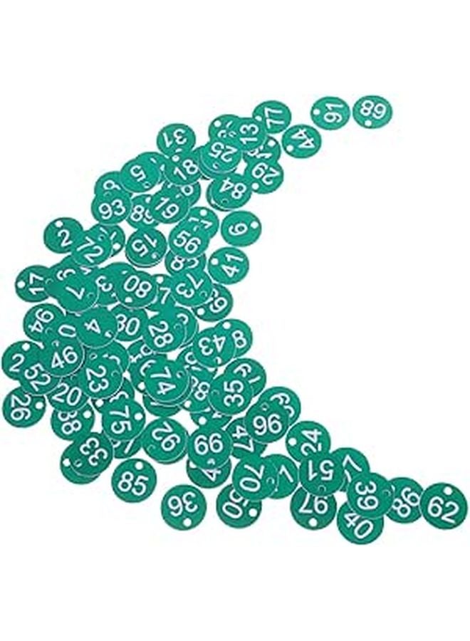 Plastic Number Tags 1 100 With Holes For Locker Storage Key Identification Labels - Image 1
