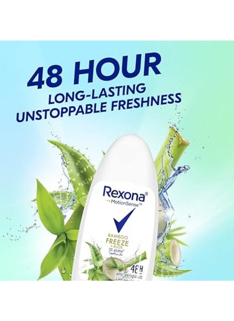 Rexona - Rexona Women Antiperspirant Deodorant Bamboo Freeze Roll On 50Ml - Image 1