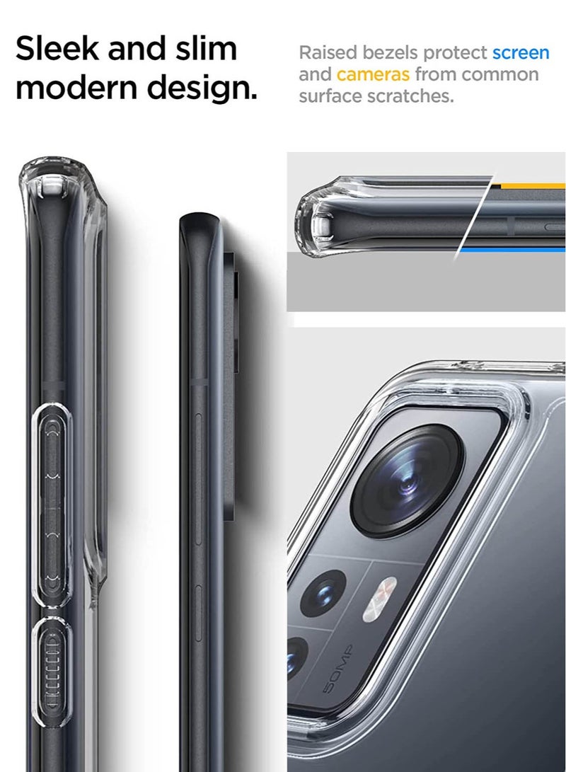 سبايجن الترا هايبرد حافظة واقية لجهاز ل شاومي 12X و شاومي 12 - اضحة وضوح الشمس - Image 5