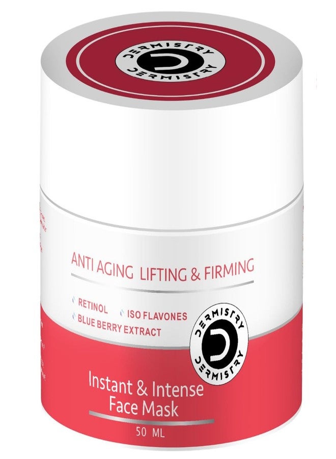 Dermistry Instant Skin Lifting Firming Tightening Retinol Collagen Boost Day Night Anti Aging Face Pack Mask For Ageing Wrinkles Fine Lines Repair for Men Women Dry Oily Skin 50ml - Image 1