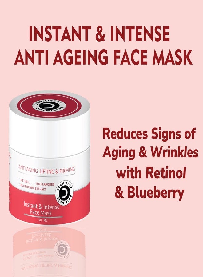 Dermistry Instant Skin Lifting Firming Tightening Retinol Collagen Boost Day Night Anti Aging Face Pack Mask For Ageing Wrinkles Fine Lines Repair for Men Women Dry Oily Skin 50ml - Image 2