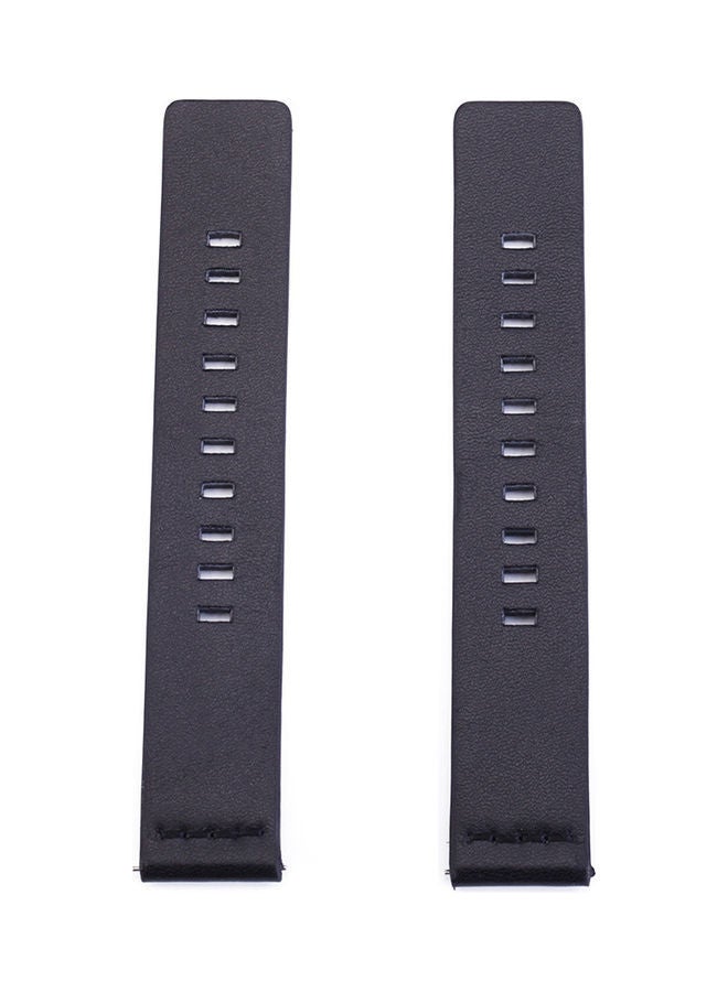NIBEMINENT Grain Leathe Replacement Watch Strap with Buckle For Huawei Gt 2 46mm / Honor Magic Black - Image 5