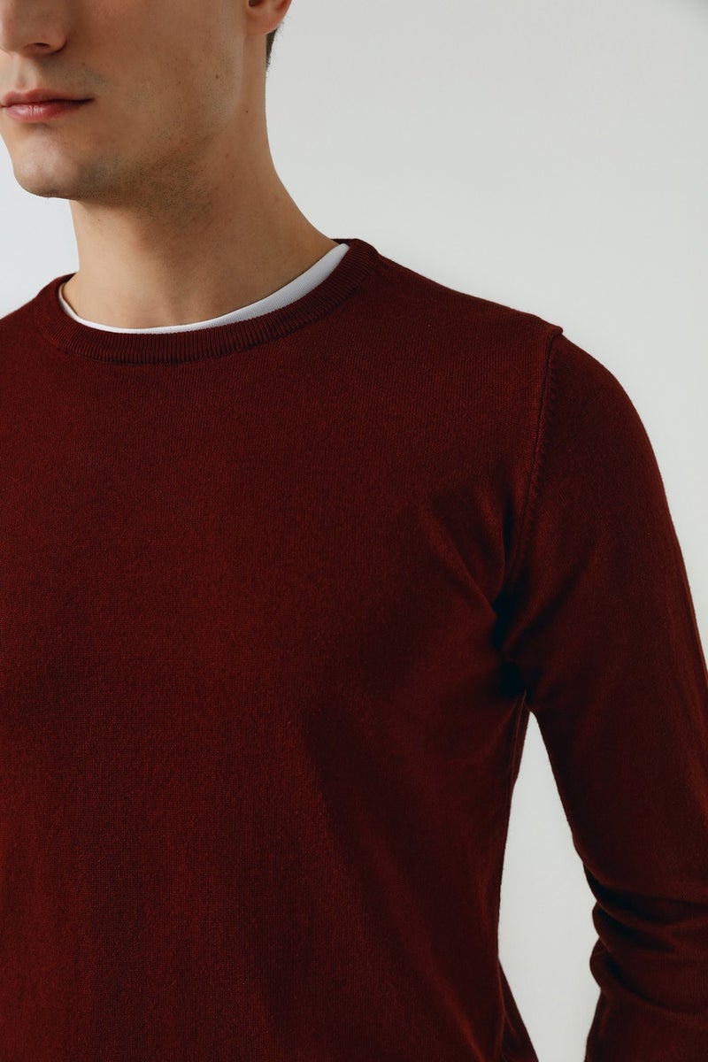 D'S DAMAT Regular Fit Brick Cotton Blend Knitwear Sweater 5HF06ORT12004  - Image 3