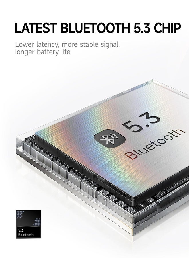 بيكن سماعات بلوتوث Picun B8، لاسلكية، تغطي الأذن، مدة تشغيل تصل إلى 120 ساعة، 3 أوضاع معادل صوت، قابلة للطي، لون أبيض - Image 5