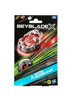 BeyBlade Beyblade X Scythe Incendio 4-60T Starter Pack Set with Balance Type Right-Spinning Top and Launcher; Battling Top Toys for 8 Year Old Boys and Girls  - Image 1