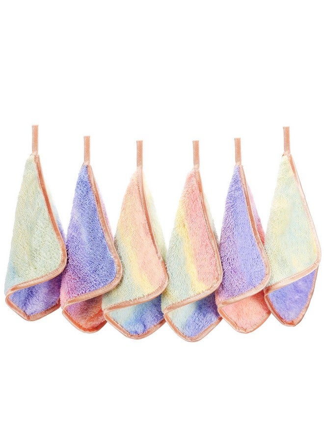 Phogary Microfiber Makeup Remover Cloths 6 Pack Reusable Makeup Eraser Cloth For Face Microfibre Erase Your Face Washcloths Make Up Cloth Remover Towel Gentle On Skin (8 X 8In Rainbow) - Image 1